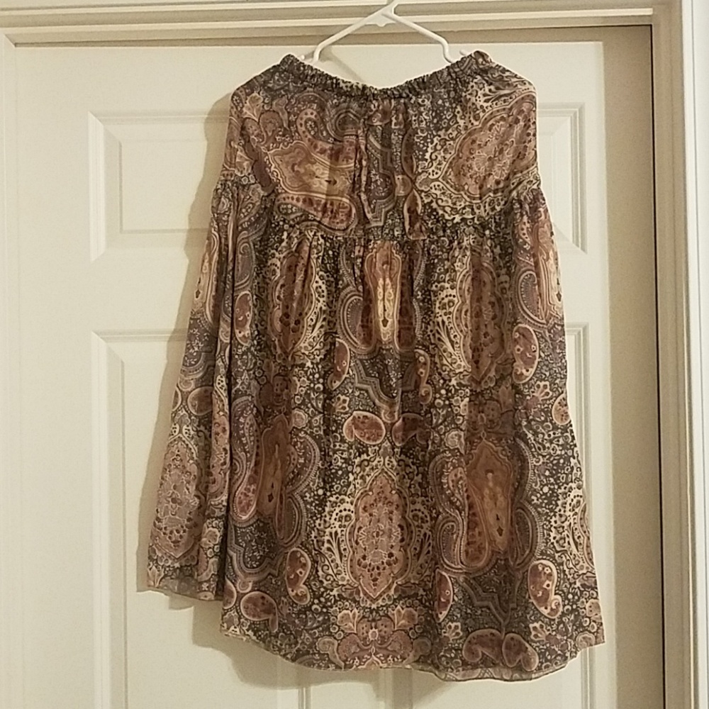 Mid-calf printed bohemian skirt